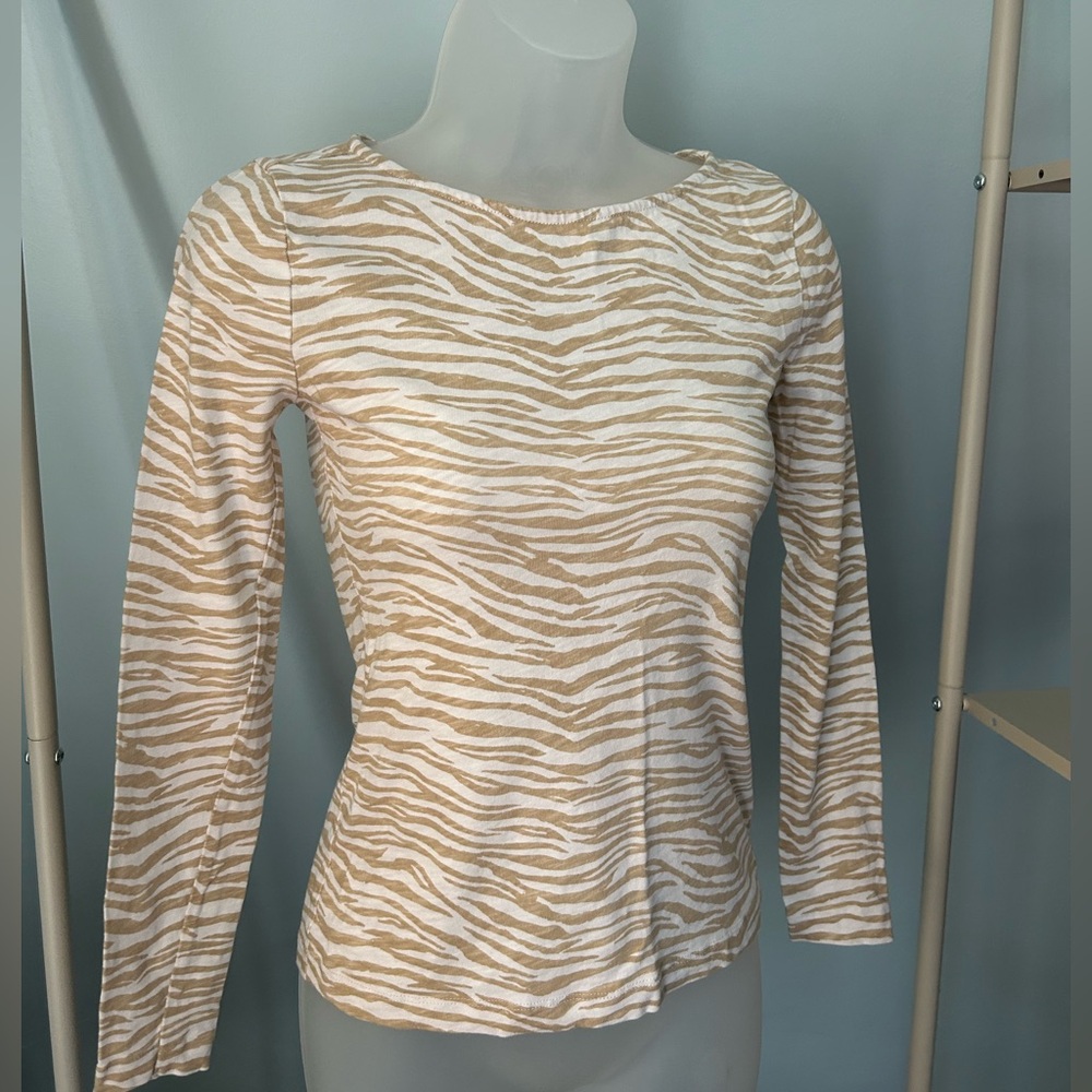J. Crew XXS Animal Print Artist Tee